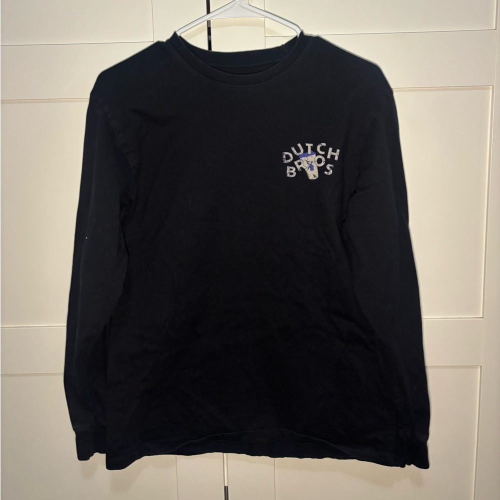 Dutch Bros Black Long Sleeve Graphic Shirt – Tiger Back Print (Unisex)